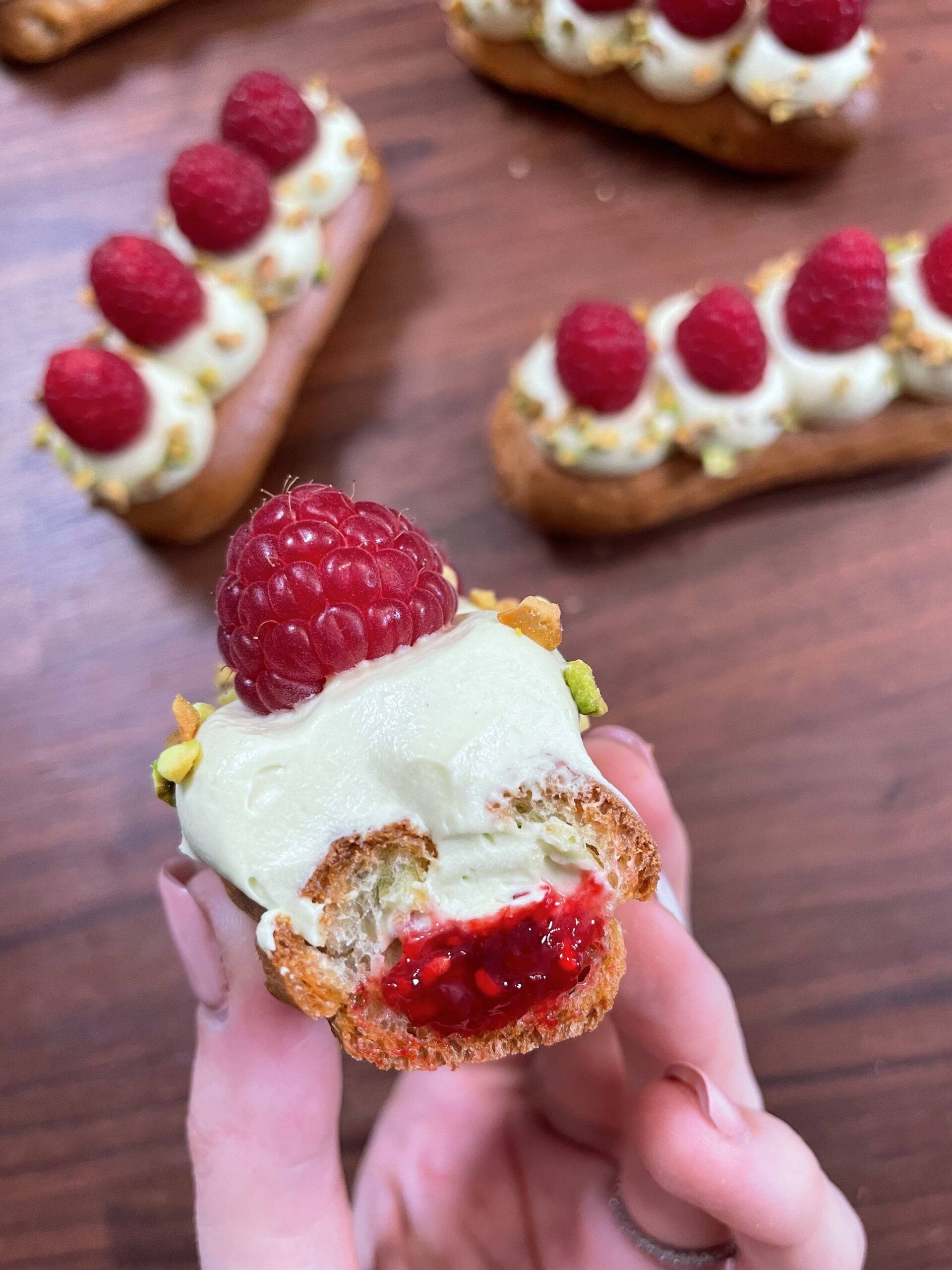 recette-éclairs-framboise-pistache-cook-and-record