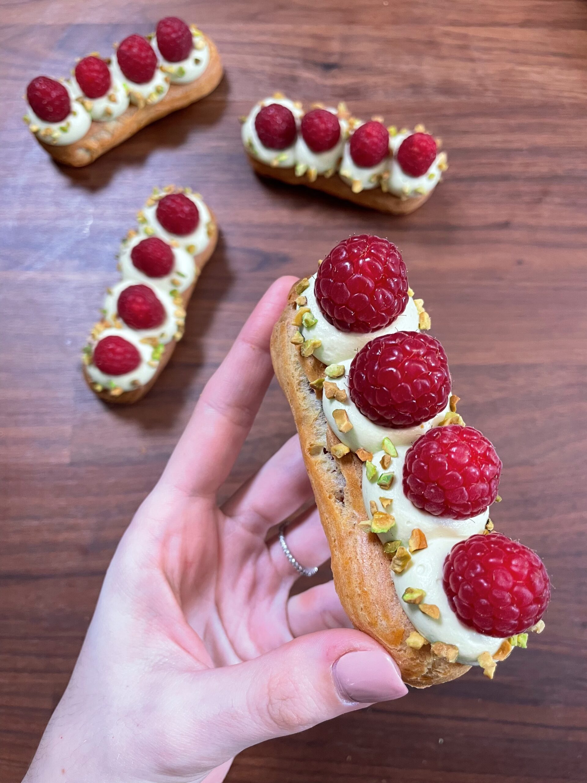 recette-éclairs-framboise-pistache-cook-and-record