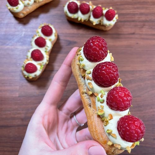 recette-éclairs-framboise-pistache-cook-and-record